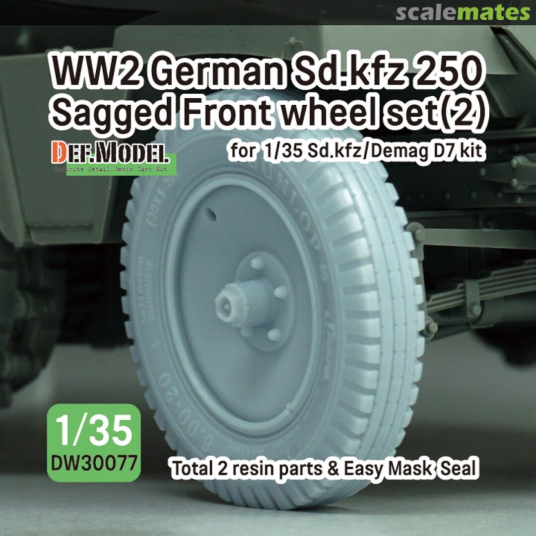 Boxart Sd.Kfz 250 Half Track Sagged Front wheel set (2) DW30077 Def.Model Boxart Sd.Kfz 250 Half Track Sagged Front wheel set (2) DW30077 Def.Model