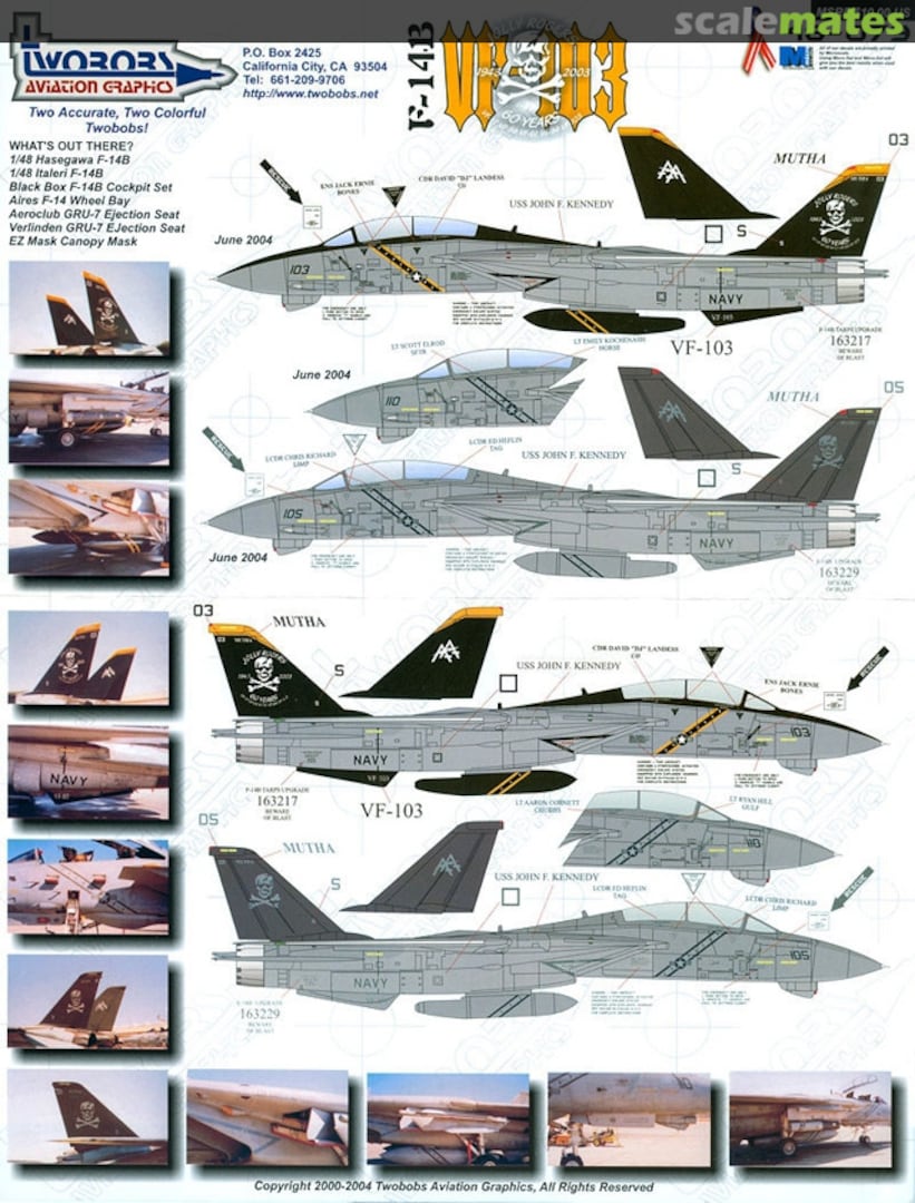 Boxart F-14B VF-103 48-079 TwoBobs Aviation Graphics Boxart F-14B VF-103 48-079 TwoBobs Aviation Graphics