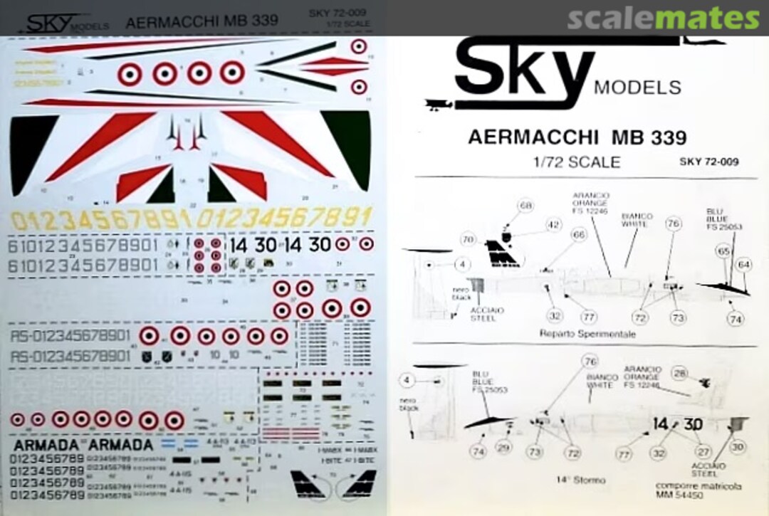 Contents Aermacchi MB-339 72-009 Sky Models Contents Aermacchi MB-339 72-009 Sky Models
