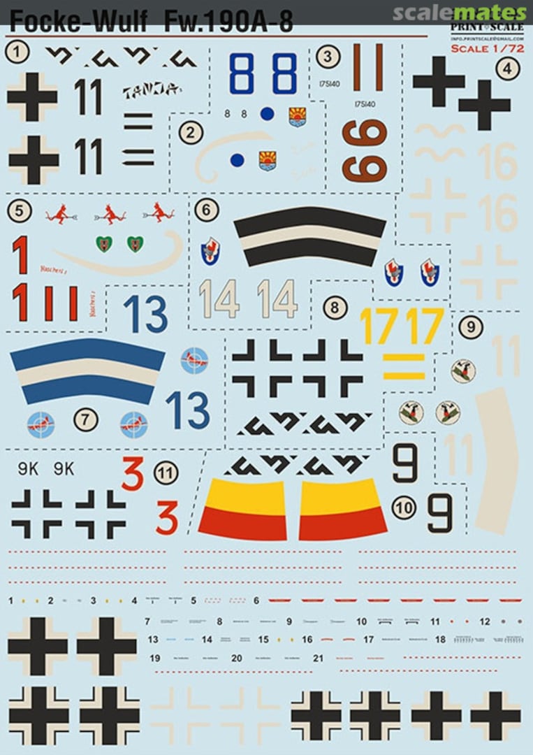 Contents Focke Wulf 190A 8 72-487 Print Scale Contents Focke Wulf 190A 8 72-487 Print Scale