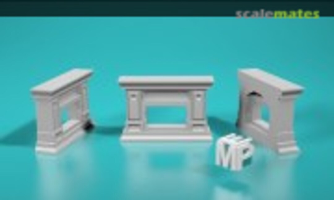 1:35 Neoclassical fireplace casing - type 1 - small (EMP3d 35151016) 35151016