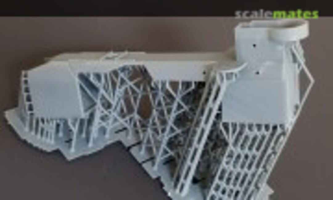 1:350 Gneisenau Hangar, 1942, with Open Doors (Model Monkey 350-Gneisenau Hang 42 od)