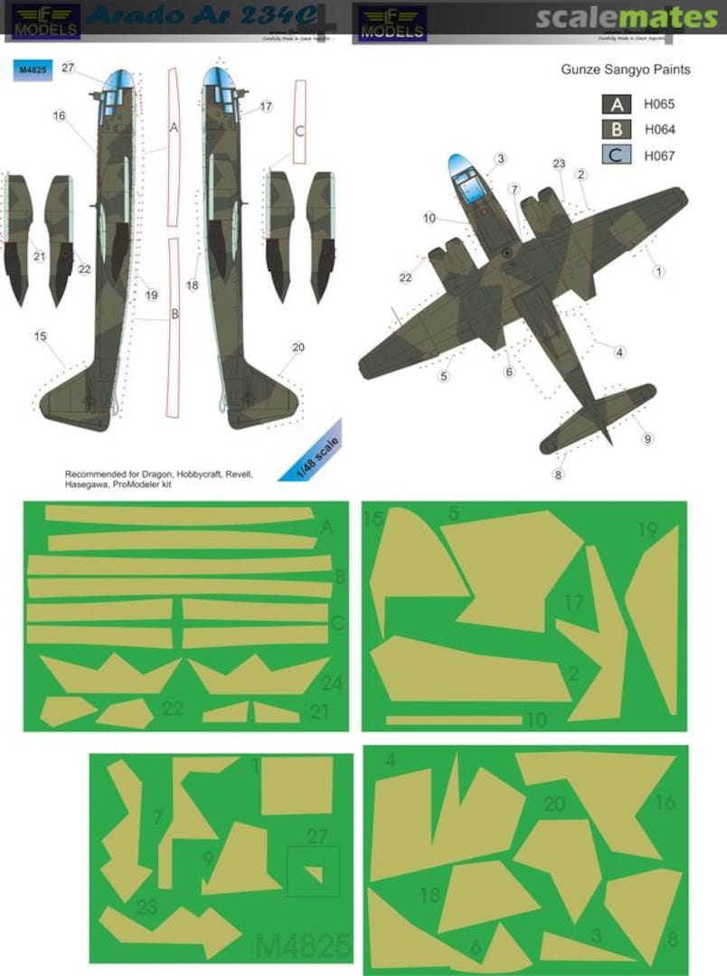 Boxart Arado Ar 234C (Camouflage Painting Masks) M4825 LF Models Boxart Arado Ar 234C (Camouflage Painting Masks) M4825 LF Models