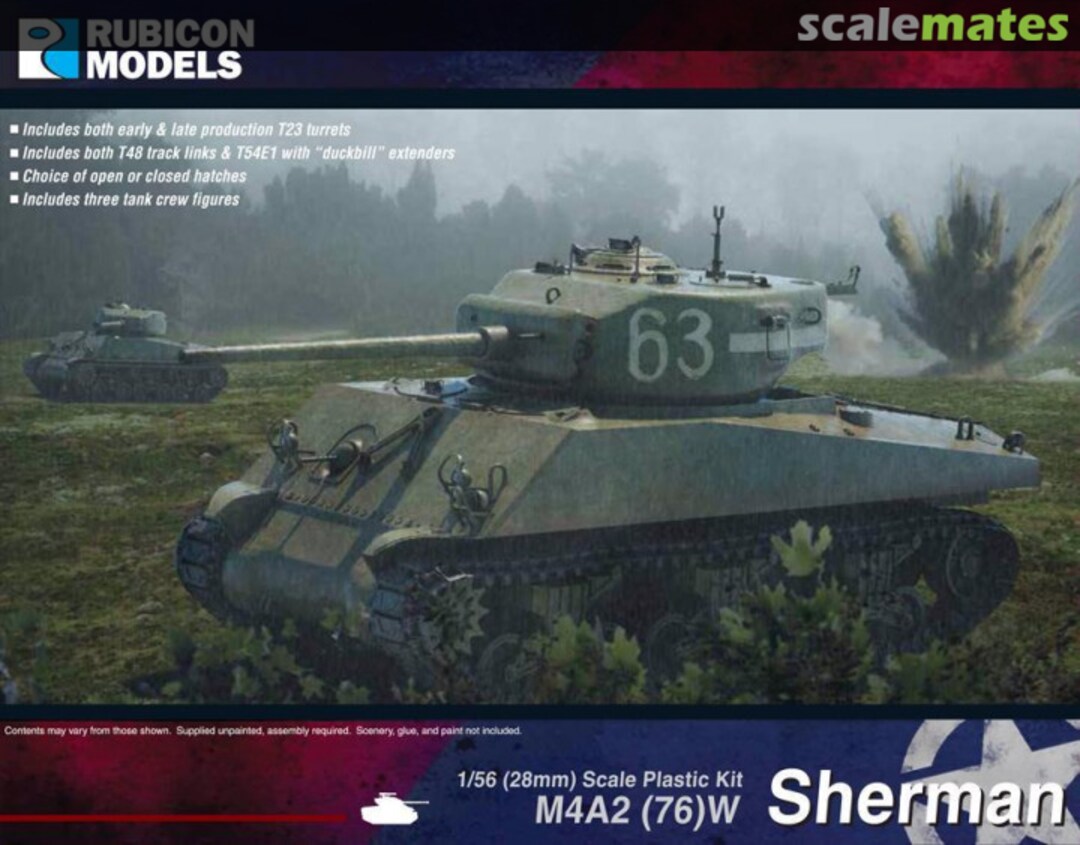 Boxart M4A2(W)76 Sherman 280054 Rubicon Models Boxart M4A2(W)76 Sherman 280054 Rubicon Models