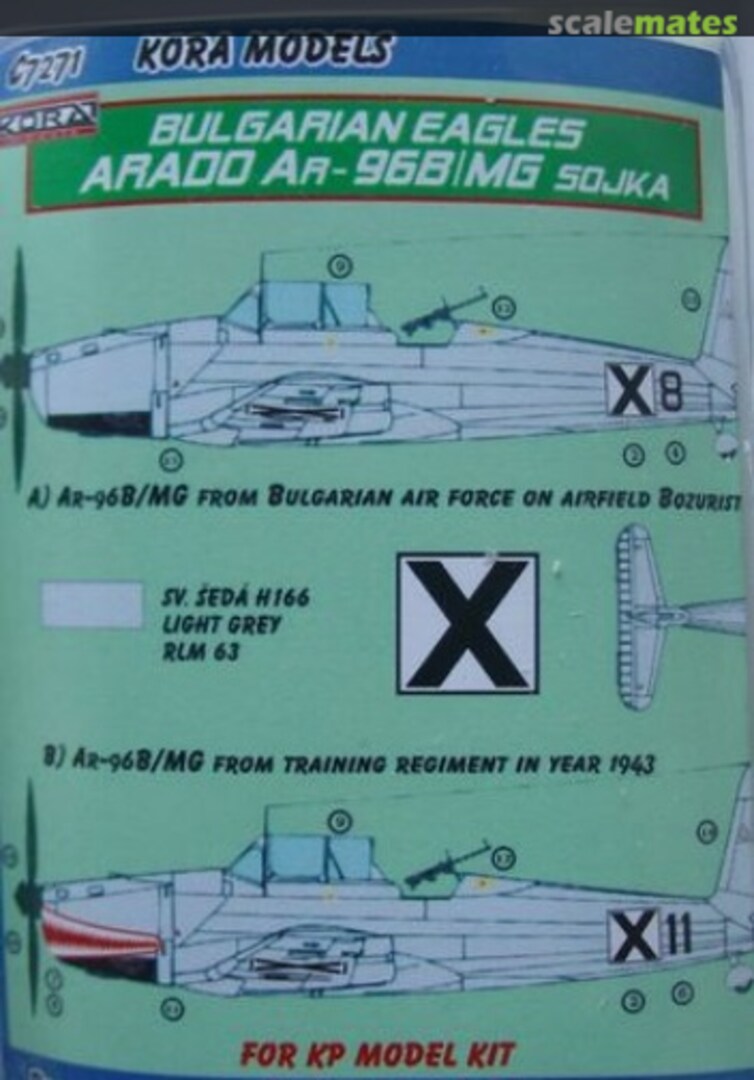 Boxart Arado Ar-96B/MG Sojka C7271 Kora Models