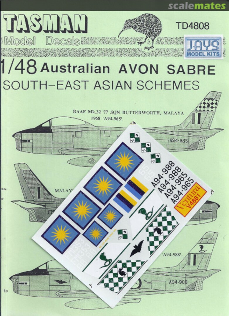 Boxart Avon Sabre TD4808 Tasman Model Products Boxart Avon Sabre TD4808 Tasman Model Products