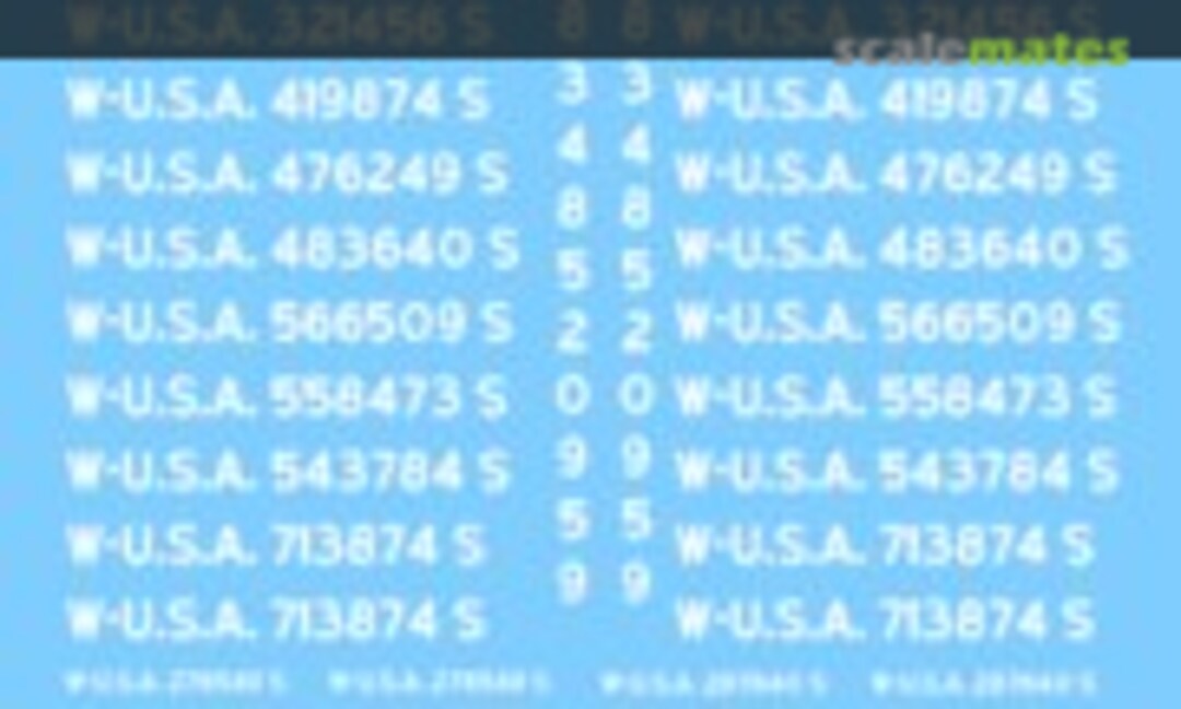 1:35 U.S.A. Registration Symbols and Numbers for Trucks and Ambul (Archer AR35052W) AR35052W