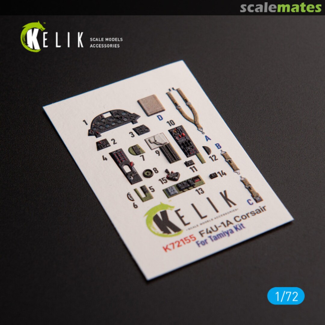Boxart F4U-1A Corsair interior 3D decals K72155 Kelik Boxart F4U-1A Corsair interior 3D decals K72155 Kelik