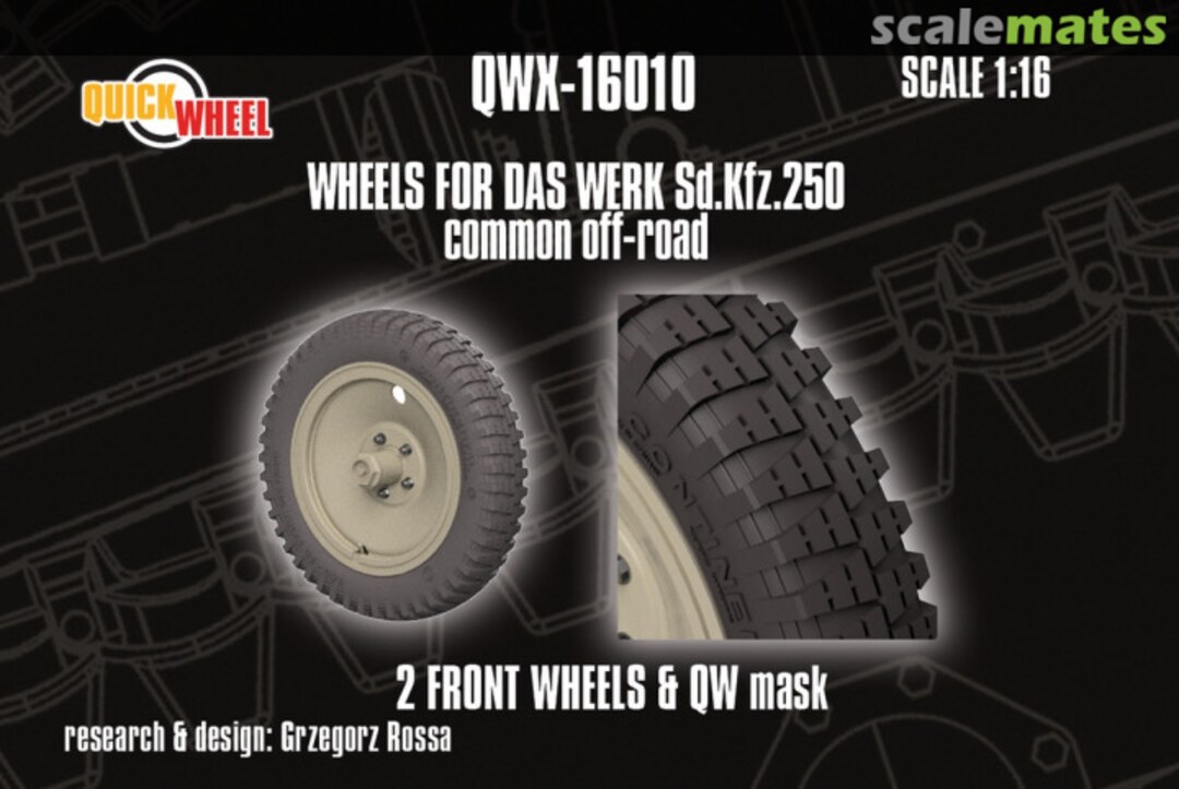 Boxart Sd.Kfz.250 common offroad wheels (Conti) QWX-16010 Quickwheel Boxart Sd.Kfz.250 common offroad wheels (Conti) QWX-16010 Quickwheel