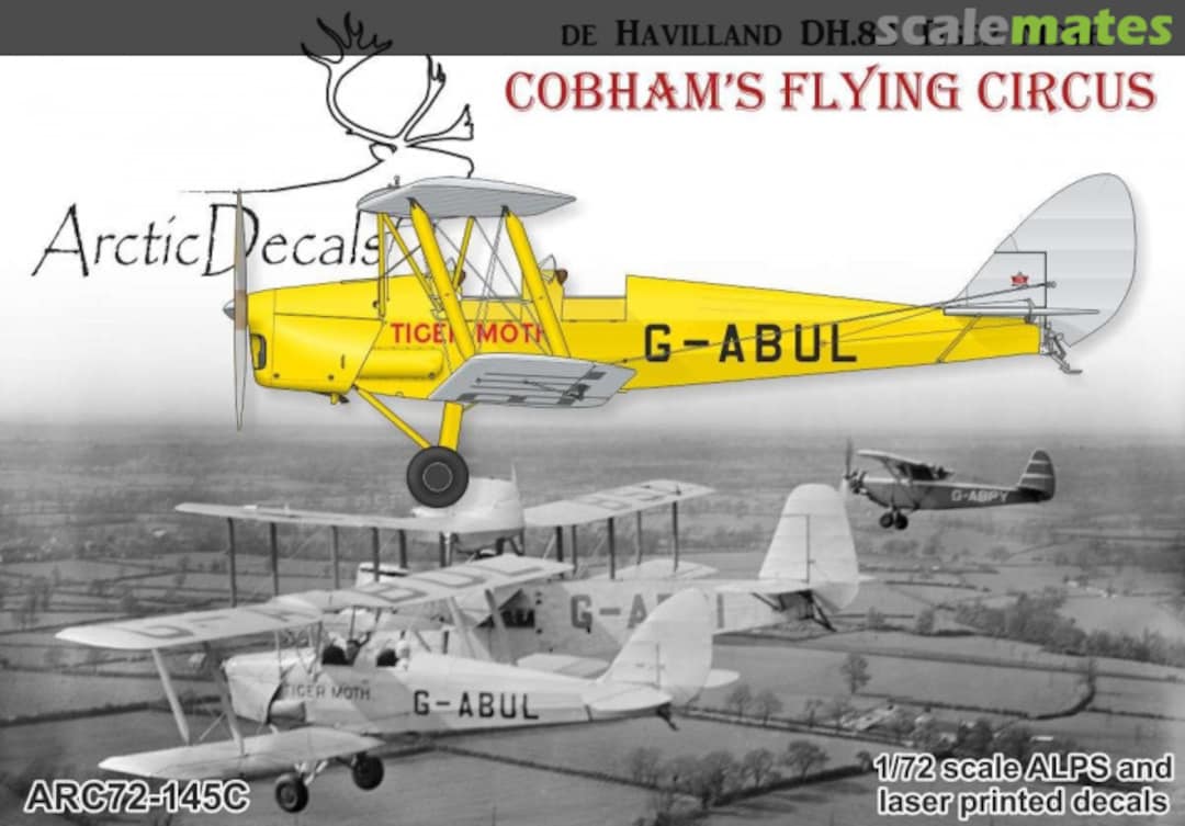 Boxart DH.82 Cobham's Flying Circus G-ABUL ARC72-145C Arctic Decals Boxart DH.82 Cobham's Flying Circus G-ABUL ARC72-145C Arctic Decals