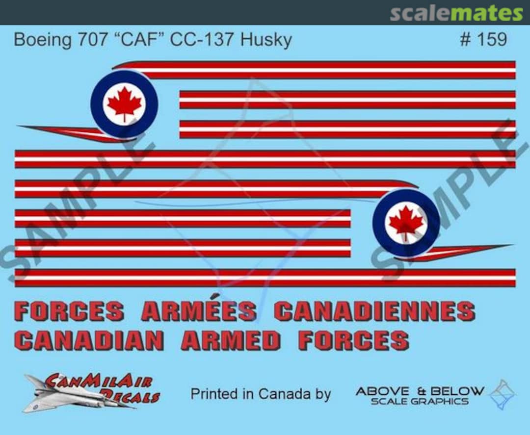Boxart Boeing CC-137 Husky - CAF Era Markings (1970-73) 159 Above & Below Graphics Boxart Boeing CC-137 Husky - CAF Era Markings (1970-73) 159 Above & Below Graphics