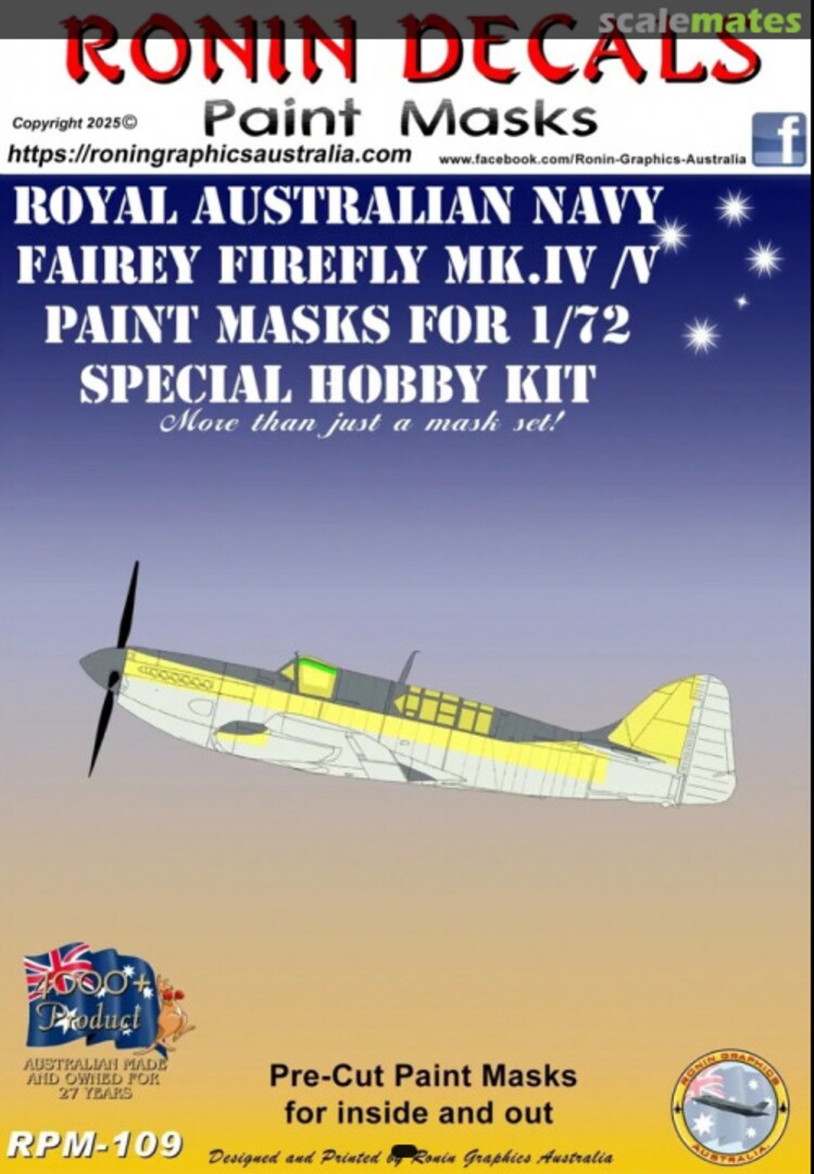 Boxart Fairey Firefly MkIV/V Paint Masks RPM-109 Ronin Decals Boxart Fairey Firefly MkIV/V Paint Masks RPM-109 Ronin Decals