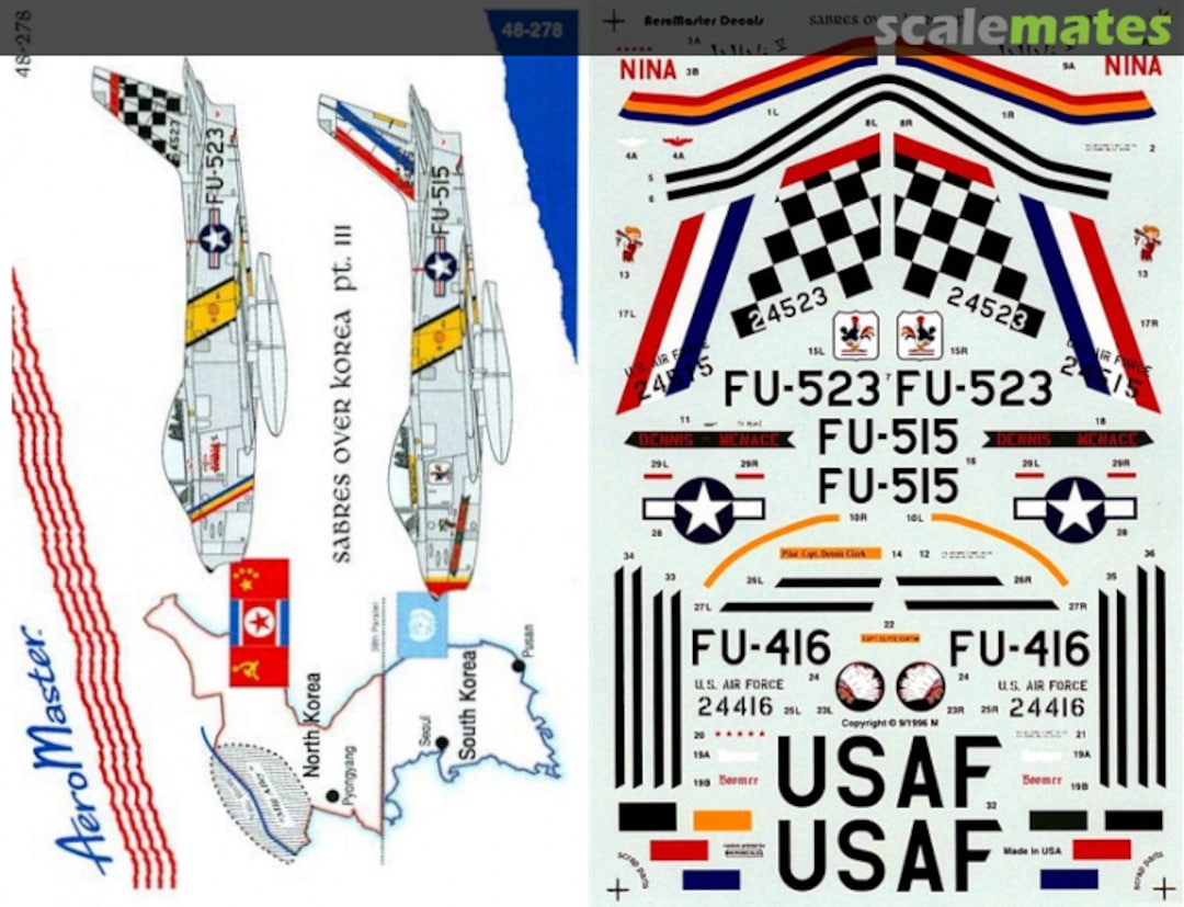 Boxart Sabres Over Korea Pt. III 48-278 AeroMaster Boxart Sabres Over Korea Pt. III 48-278 AeroMaster