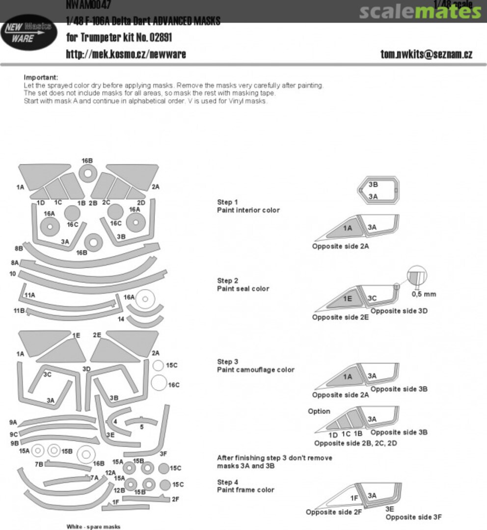 Boxart F-106A Delta Dart ADVANCED kabuki masks NWAM0047 New Ware Boxart F-106A Delta Dart ADVANCED kabuki masks NWAM0047 New Ware