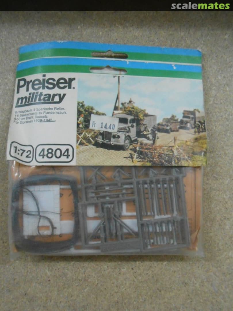 Boxart 16 Components for Flanders Fence 4804 Preiser