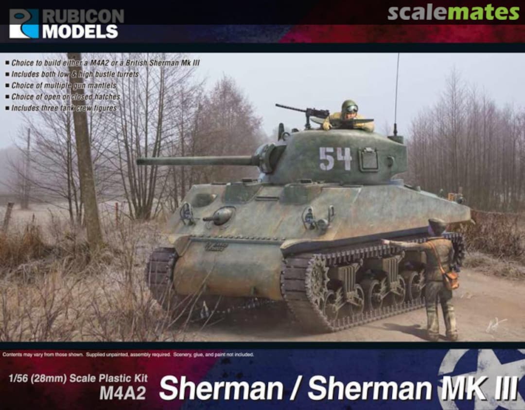 Boxart M4A2 Sherman / Sherman Mk III 280055 Rubicon Models