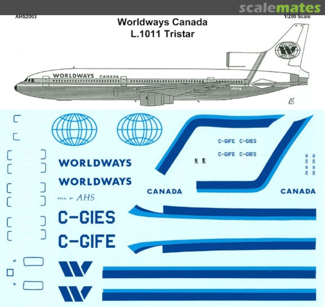 Boxart Lockheed L-1011 Tristar AHS2003 Airline Hobby Supplies