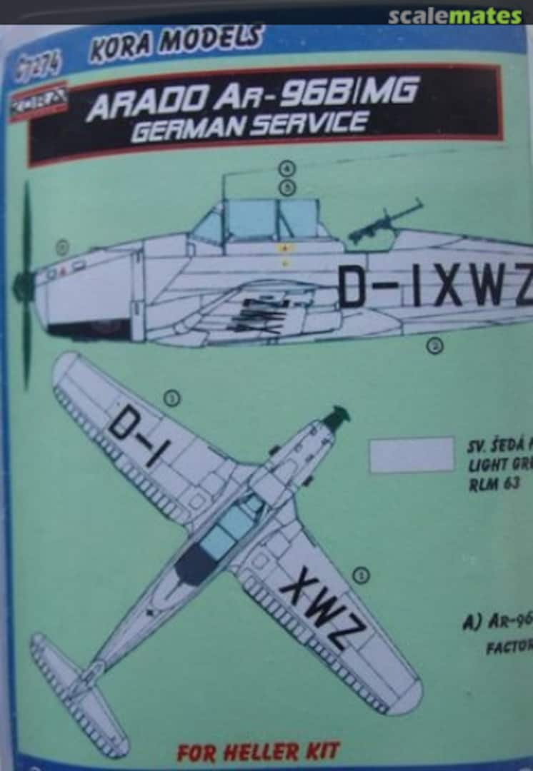 Boxart Arado Ar-96B/MG Germany Service C7274 Kora Models