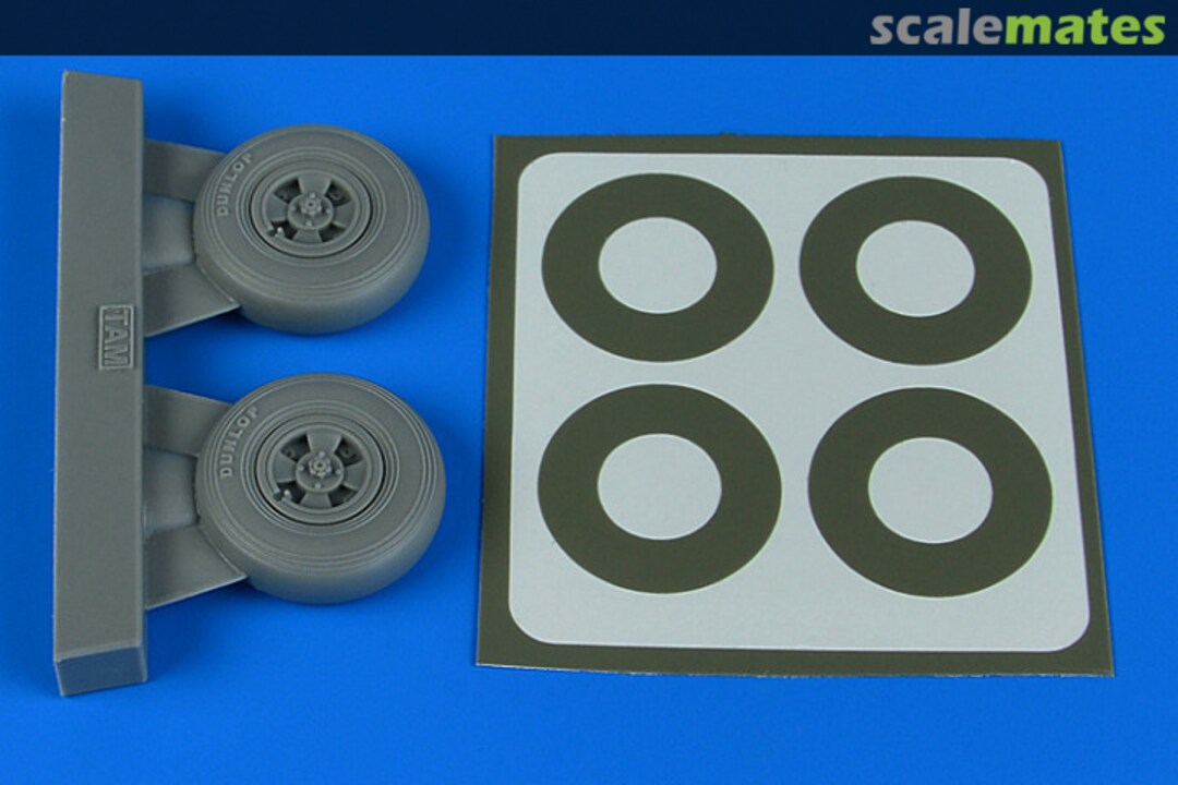 Boxart Spitfire Mk.IX wheels (4-spoke) & paint masks 2241 Aires Boxart Spitfire Mk.IX wheels (4-spoke) & paint masks 2241 Aires