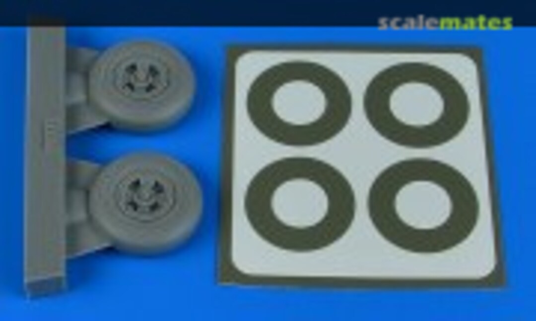 1:32 Spitfire Mk.IX wheels (4-spoke) & paint masks (Aires 2241)