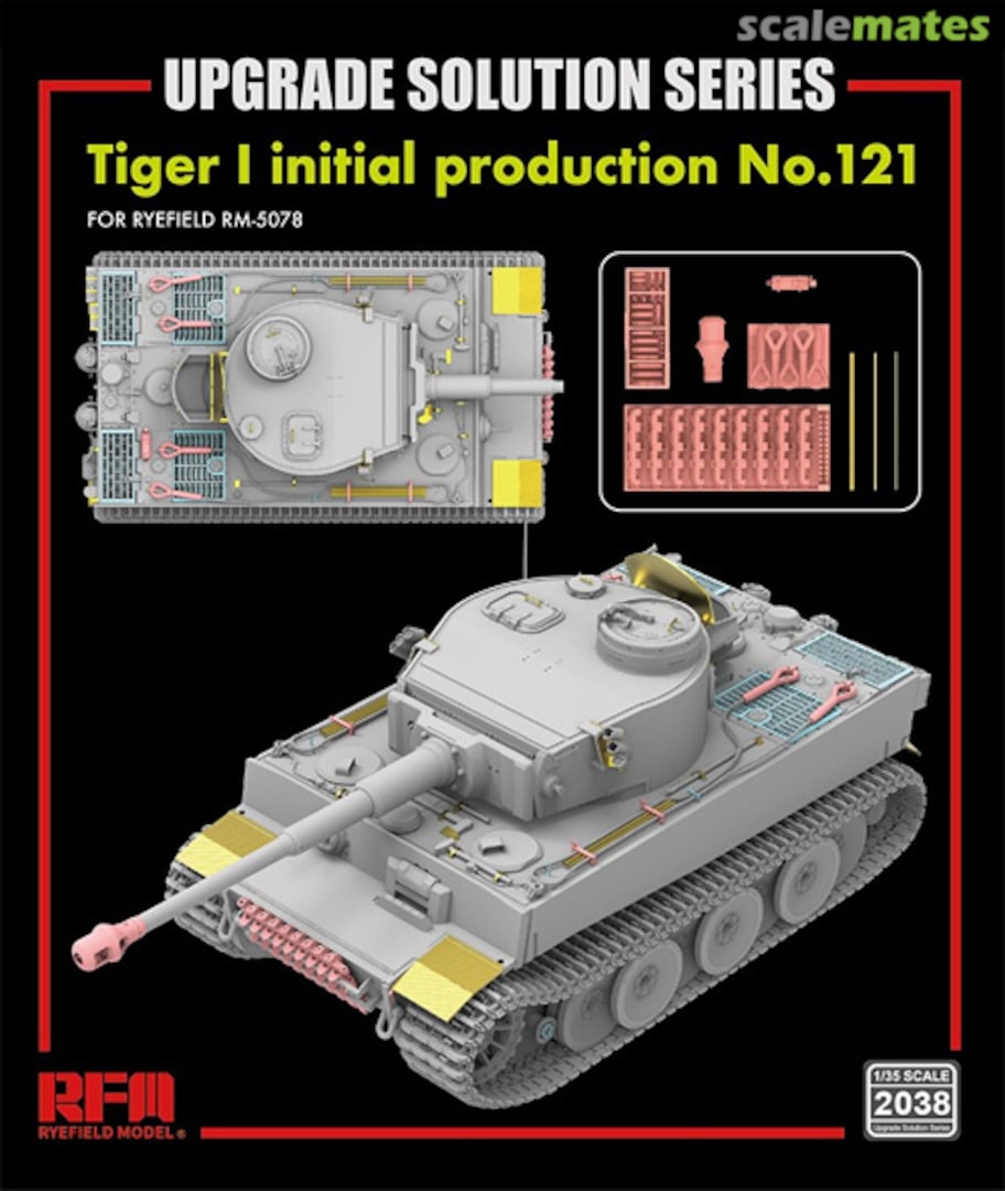Boxart Tiger I initial production No.121 detail set RM-2038 Rye Field Model Boxart Tiger I initial production No.121 detail set RM-2038 Rye Field Model