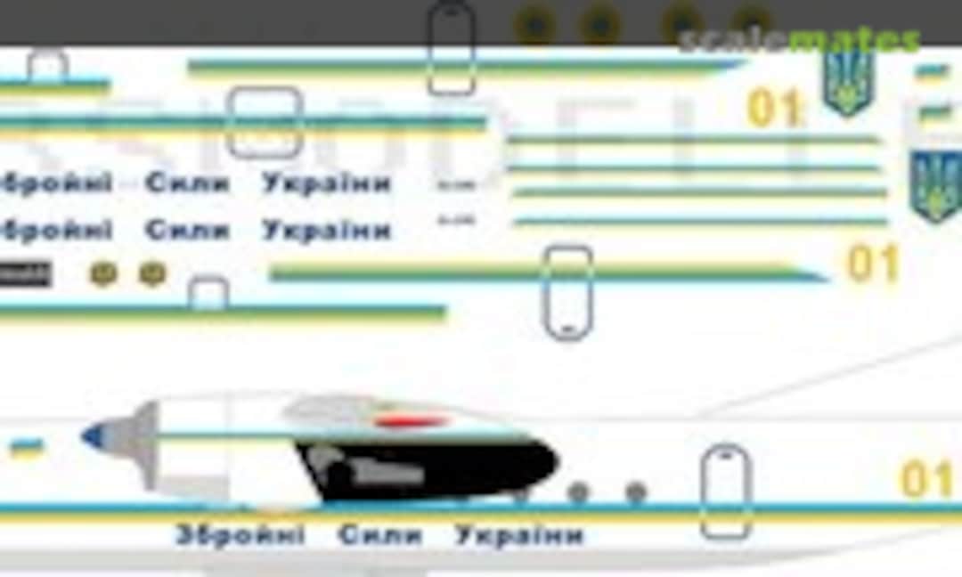 1:72 Antonov An-24 "01 Yellow" Ukraine AF decals (BSmodelle BSM72041) BSM72041