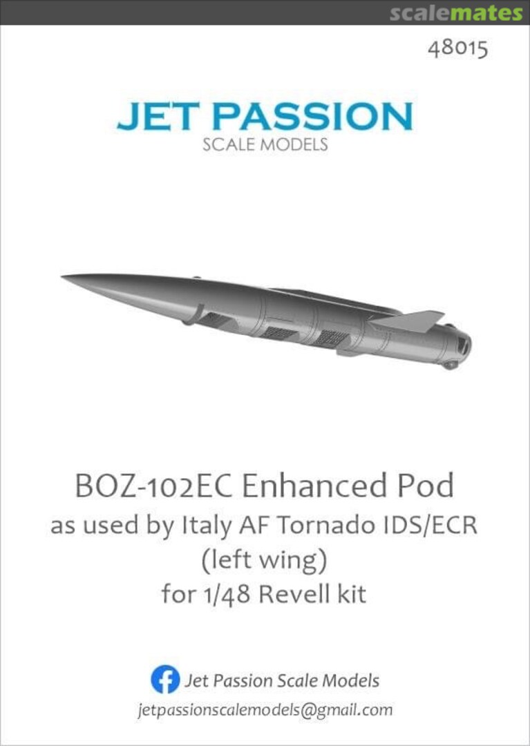 Boxart Tornado IDS/ECR BOZ-102EC-Pod (Backbordflügel) 48015 Jet Passion Boxart Tornado IDS/ECR BOZ-102EC-Pod (Backbordflügel) 48015 Jet Passion