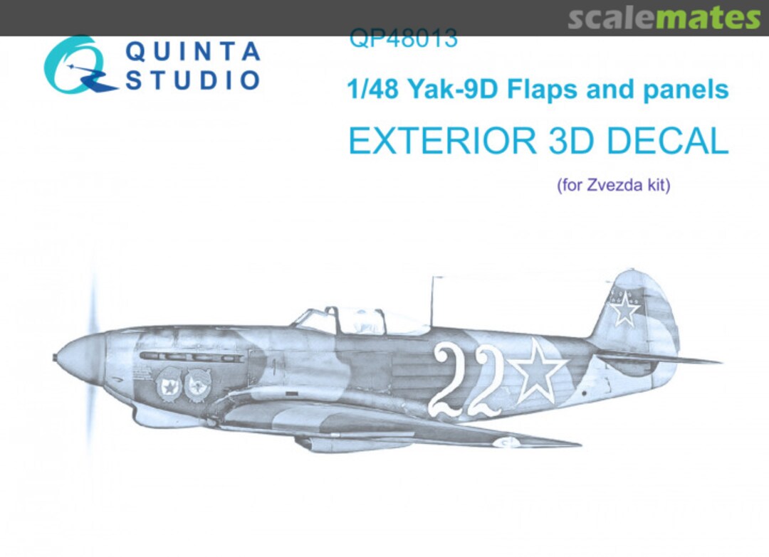 Boxart Yak-9D Flaps and Panels exterior 3D decals QP48013 Quinta Studio Boxart Yak-9D Flaps and Panels exterior 3D decals QP48013 Quinta Studio