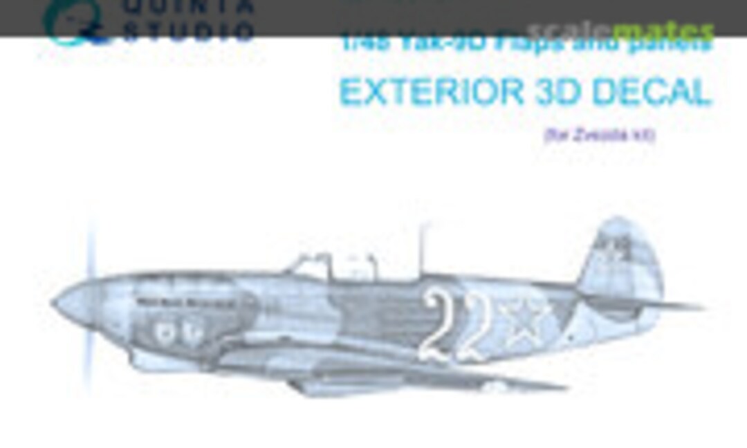 1:48 Yak-9D Flaps and Panels exterior 3D decals (Quinta Studio QP48013) QP48013