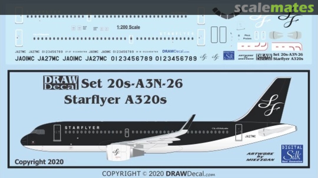 Boxart Starflyer A320s 20-A3N-26 Draw Decal