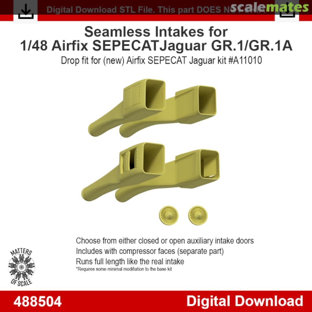 Boxart Seamless Intakes for Airfix Sepecat Jaguar GR.1/GR.1A STL Download 488504 Matters of Scale Boxart Seamless Intakes for Airfix Sepecat Jaguar GR.1/GR.1A STL Download 488504 Matters of Scale