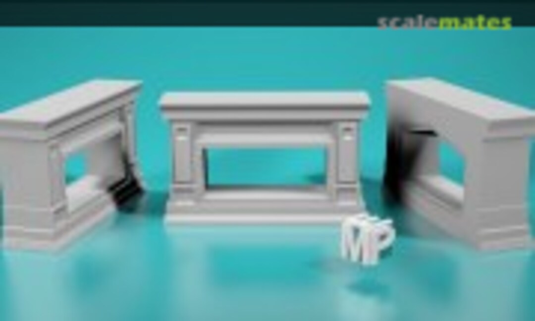 1:35 Neoclassical fireplace casing - type 1 - large (EMP3d 35151018) 35151018