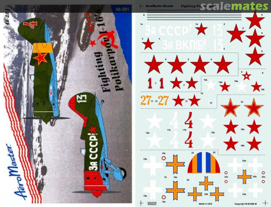 Boxart Fighting Polikarpov I-16's 48-281 AeroMaster Boxart Fighting Polikarpov I-16's 48-281 AeroMaster