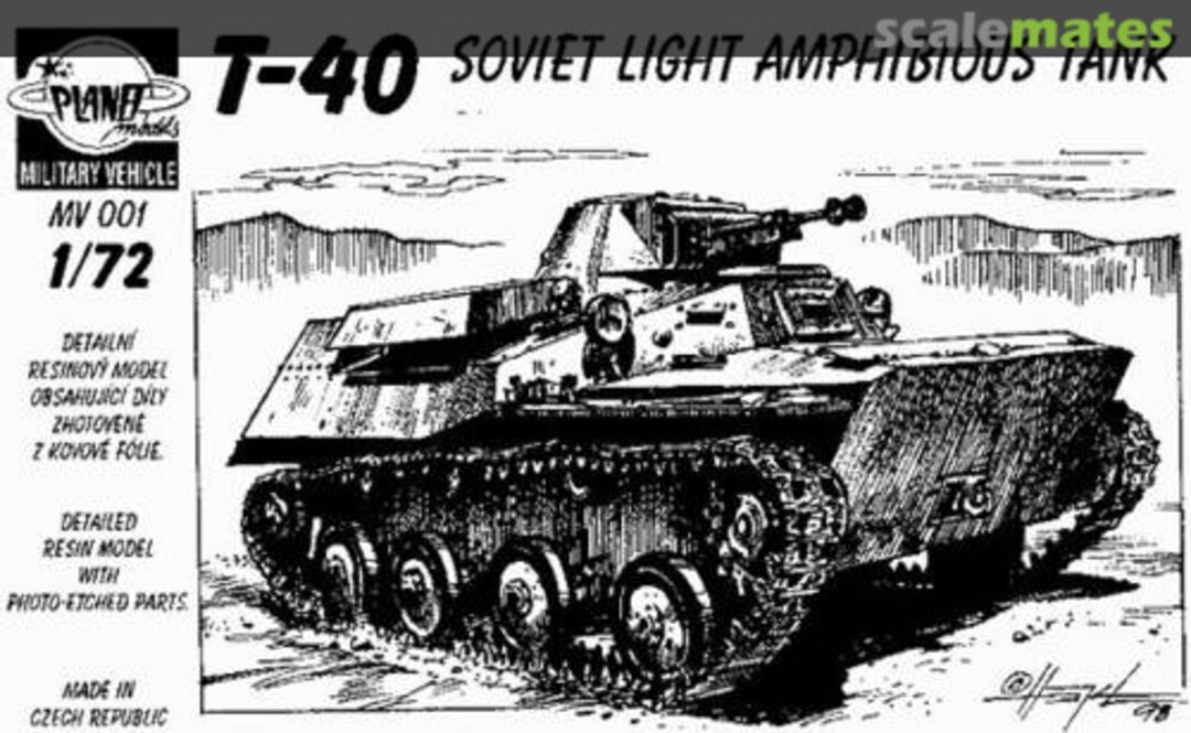 Boxart T-40 Sov.light amphibious tank MV001 CMK Boxart T-40 Sov.light amphibious tank MV001 CMK