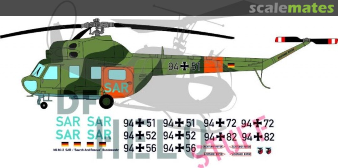 Boxart Mil Mi-2 "Search and Rescue - SAR" Bundeswehr DF30272 DF HeloStuff