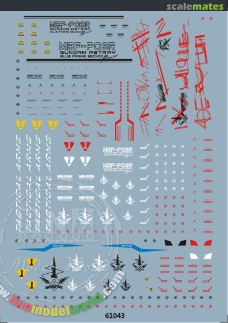 Boxart Decals for HG MBf-P03R Gundam Astray Blue Frame 61043 Easy Decal Boxart Decals for HG MBf-P03R Gundam Astray Blue Frame 61043 Easy Decal