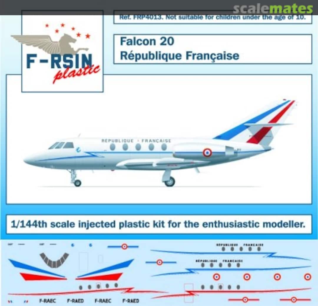Boxart Dassault Falcon 20F FRP4013 F-RSIN Boxart Dassault Falcon 20F FRP4013 F-RSIN