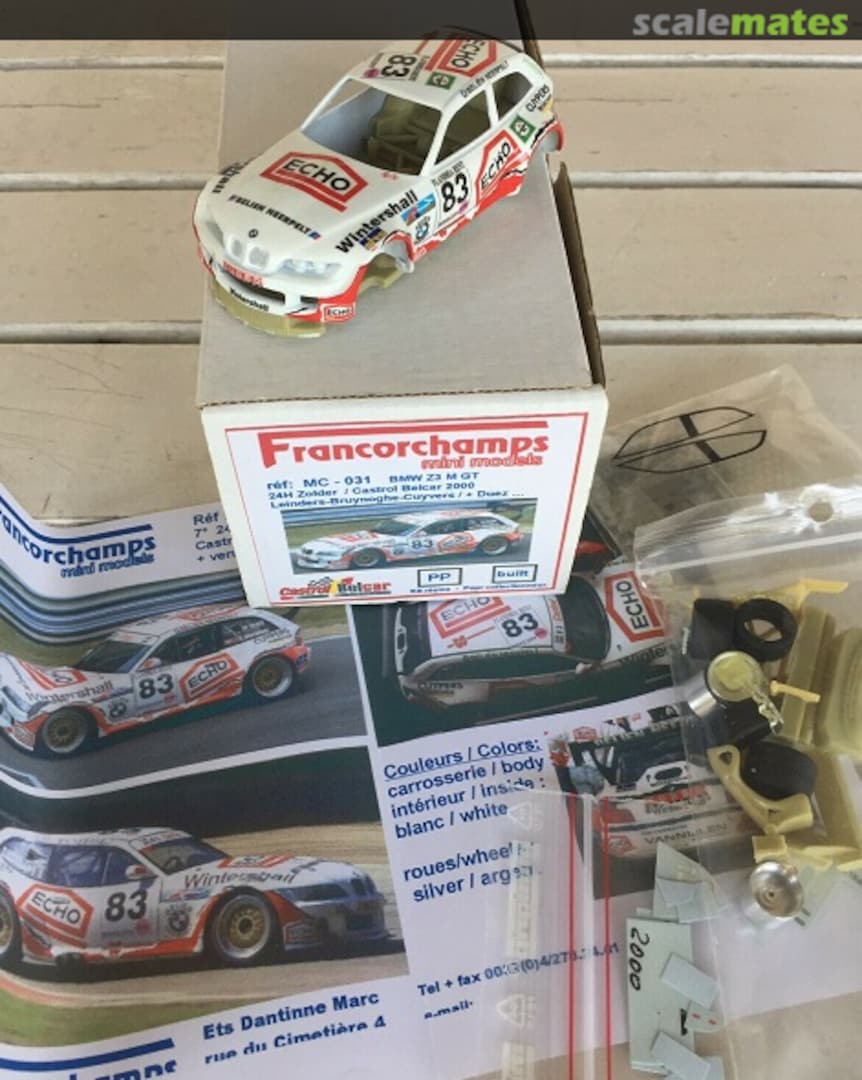 Boxart BMW Z3 GT "ECHO" MC-031 Francorchamps Mini Models Boxart BMW Z3 GT "ECHO" MC-031 Francorchamps Mini Models