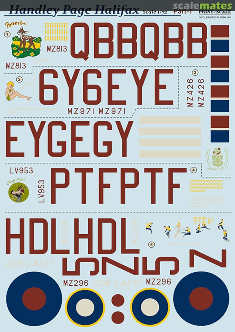 Boxart Handley Page Halifax Part-1 72-398 Print Scale Boxart Handley Page Halifax Part-1 72-398 Print Scale