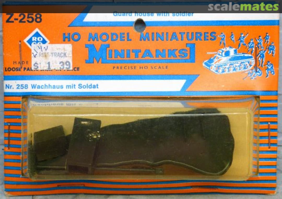 Boxart Guard House with Soldier Z-258 Roco Minitanks Boxart Guard House with Soldier Z-258 Roco Minitanks