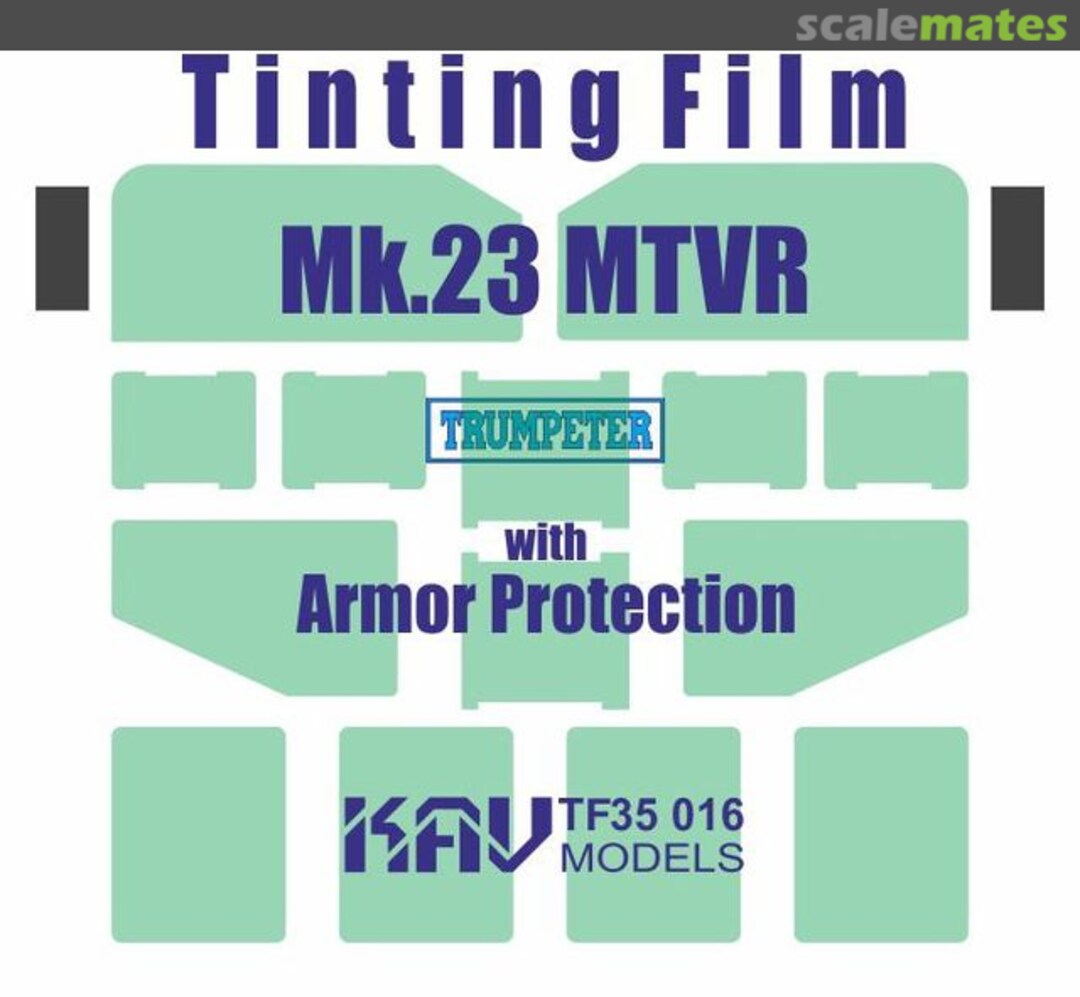 Boxart MTVR Mk.23 with Armor Protection tinting film KAV TF35 016 KAV models Boxart MTVR Mk.23 with Armor Protection tinting film KAV TF35 016 KAV models