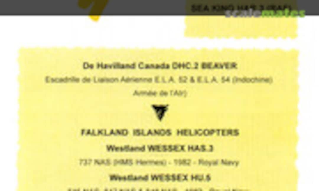 1:72 DHC.2 Beaver/Westland Wessex/Sea King (Model Art Decal System 72/084) 72/084