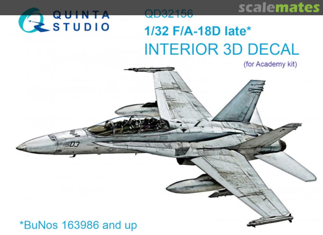 Boxart F/A-18D Late interior 3D decals QD32156 Quinta Studio Boxart F/A-18D Late interior 3D decals QD32156 Quinta Studio