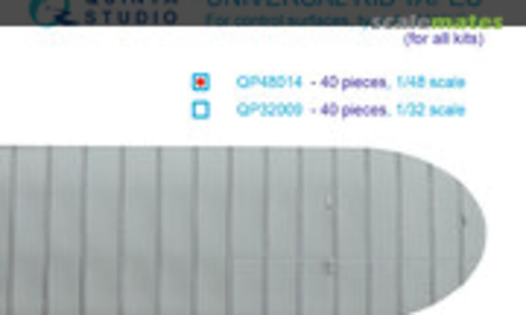 1:48 Universal rib tapes, type A. WWII Era (All kits) (Quinta Studio QP48014) QP48014