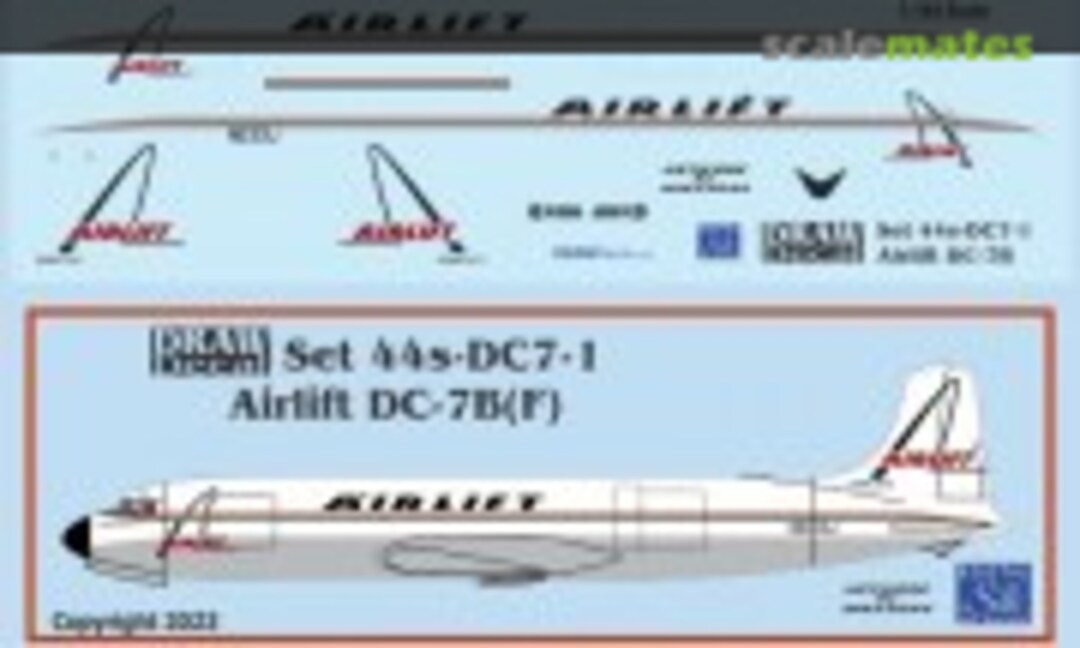 1:144 Airlift DC-7B(F) (Draw Decal 44-DC7-1) 44-DC7-1