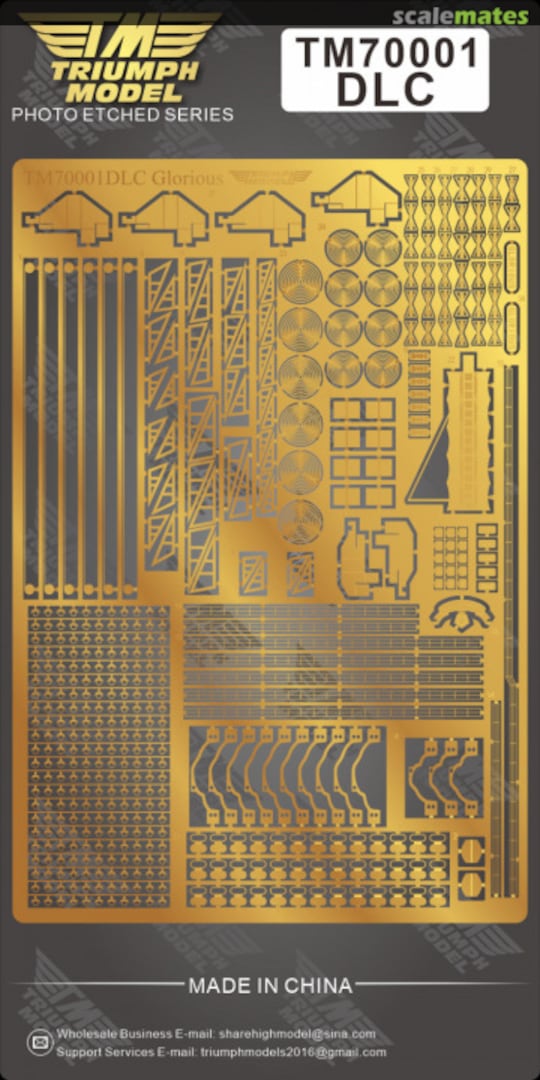 Boxart HMS Air Carrier Glorious Upgrade PE Sets TM70001DLC Triumph Model