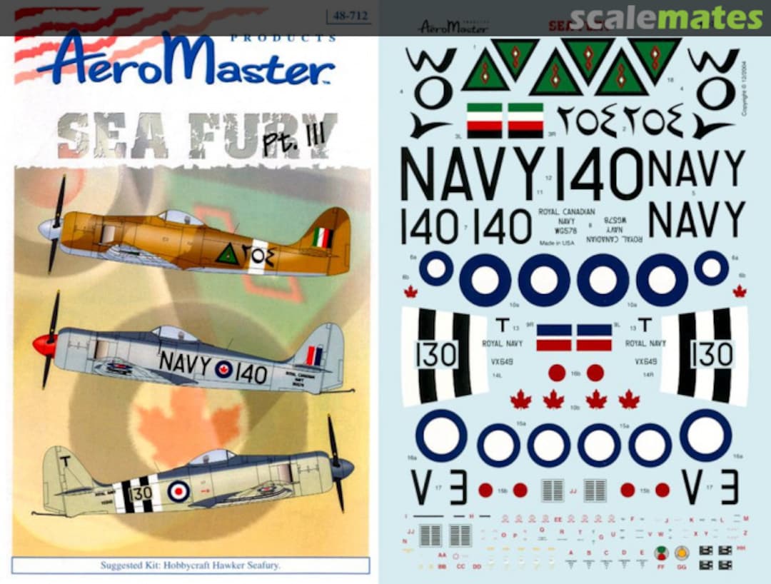 Boxart Sea Fury Pt. III 48-712 AeroMaster Boxart Sea Fury Pt. III 48-712 AeroMaster