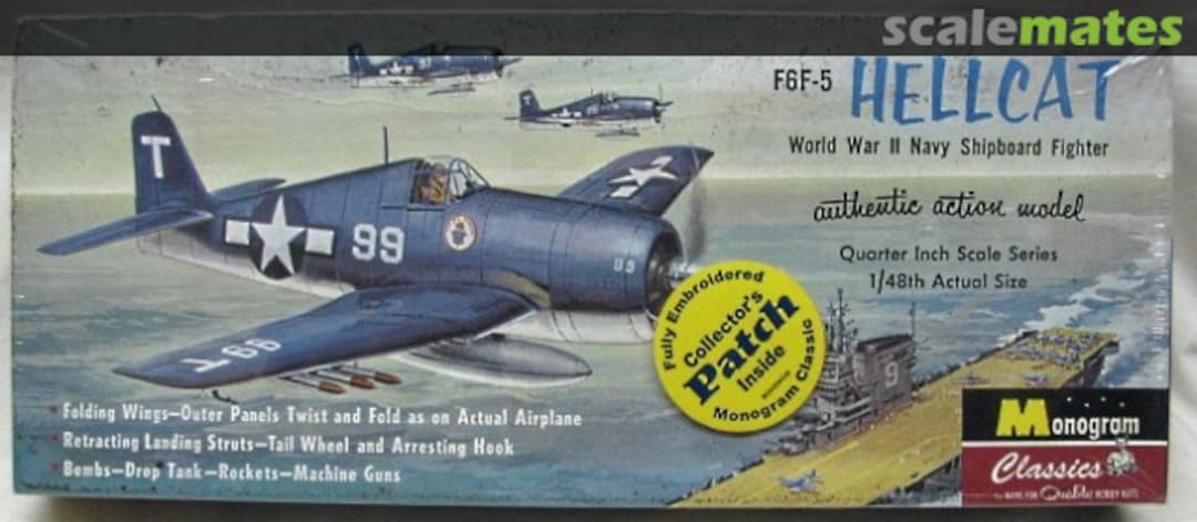 Boxart F6F-5 Hellcat 85-0080 Monogram Boxart F6F-5 Hellcat 85-0080 Monogram