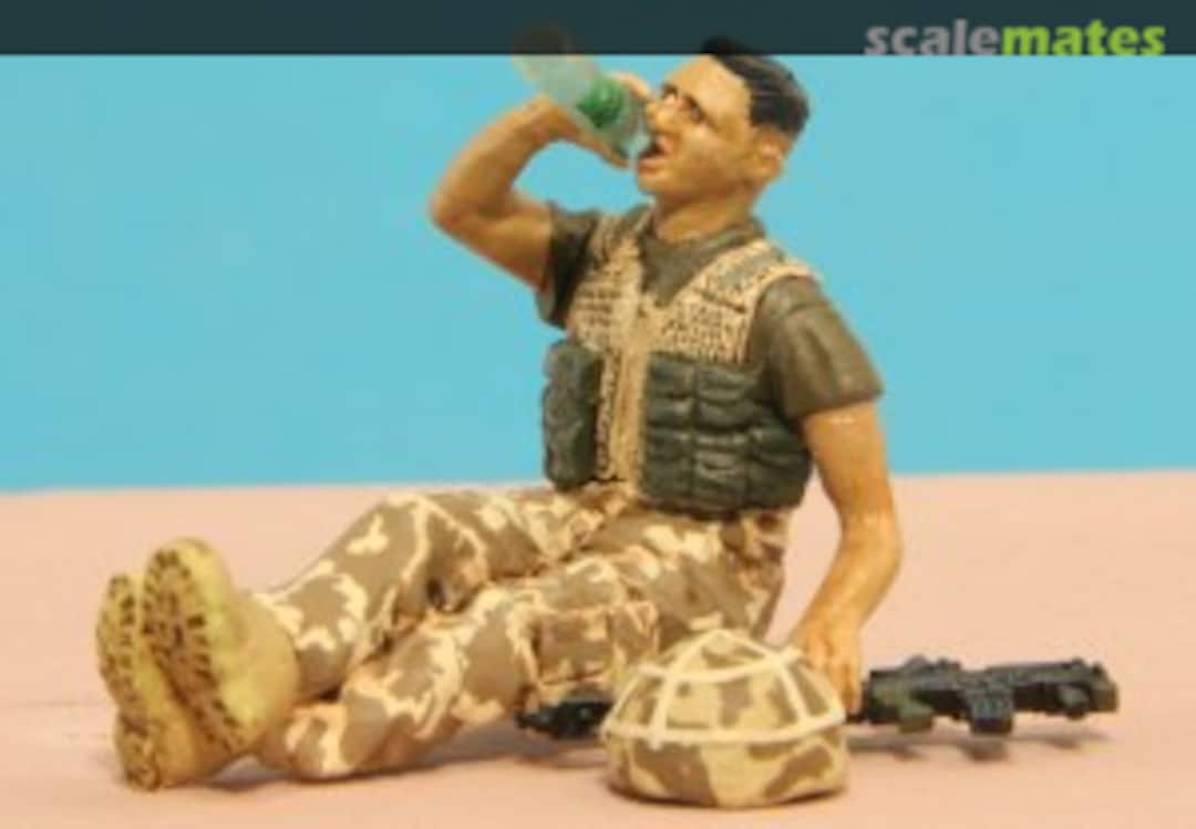 Boxart UK Infantryman at rest #3: Drinking water F022 Accurate Armour Boxart UK Infantryman at rest #3: Drinking water F022 Accurate Armour