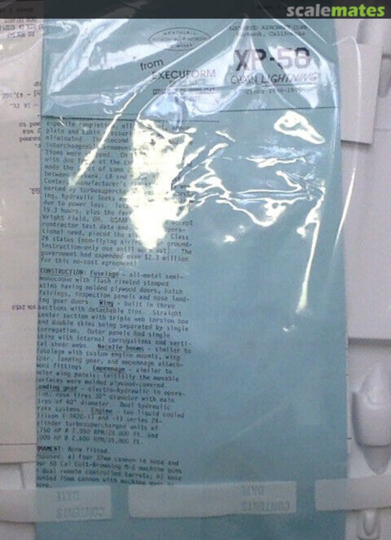 Boxart XP-58 Chain Lightning Execuform Boxart XP-58 Chain Lightning Execuform